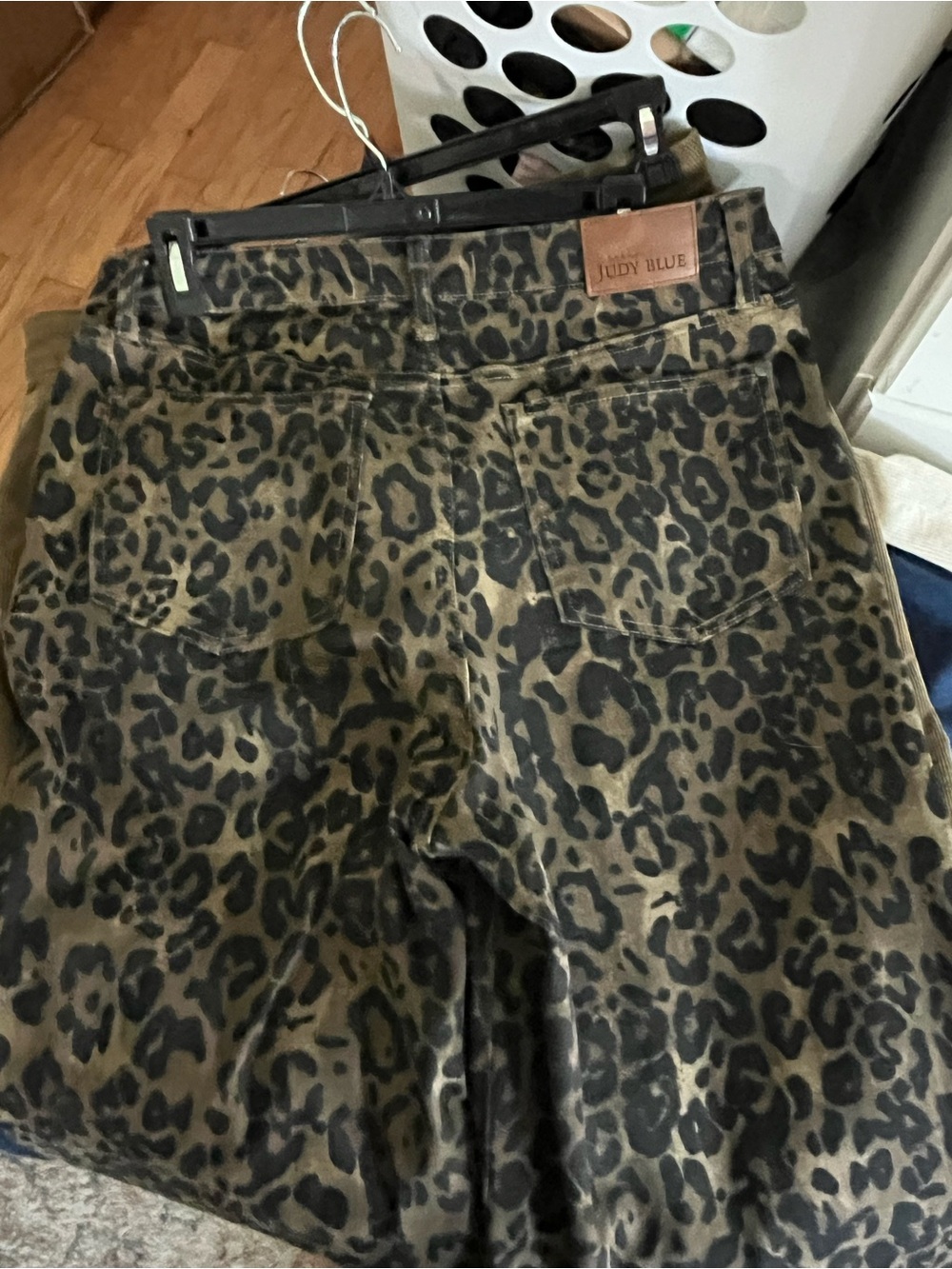 Judy Blue Leopard Flared Wide Leg Jeans